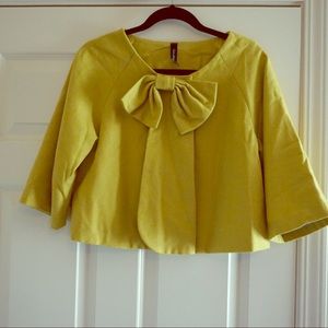 Eunishop Green Swing Jacket with Bow